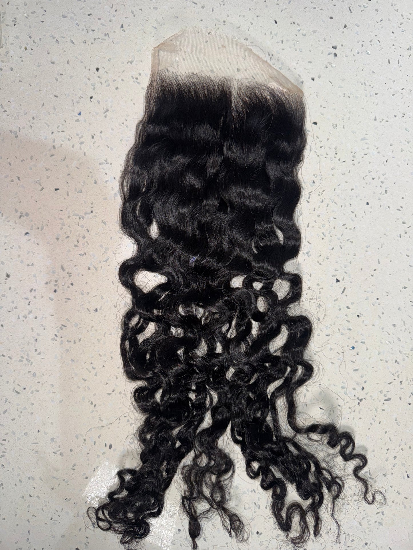 Raw Vietnamese Burmese Curly 5*5 Hd lace Closure.