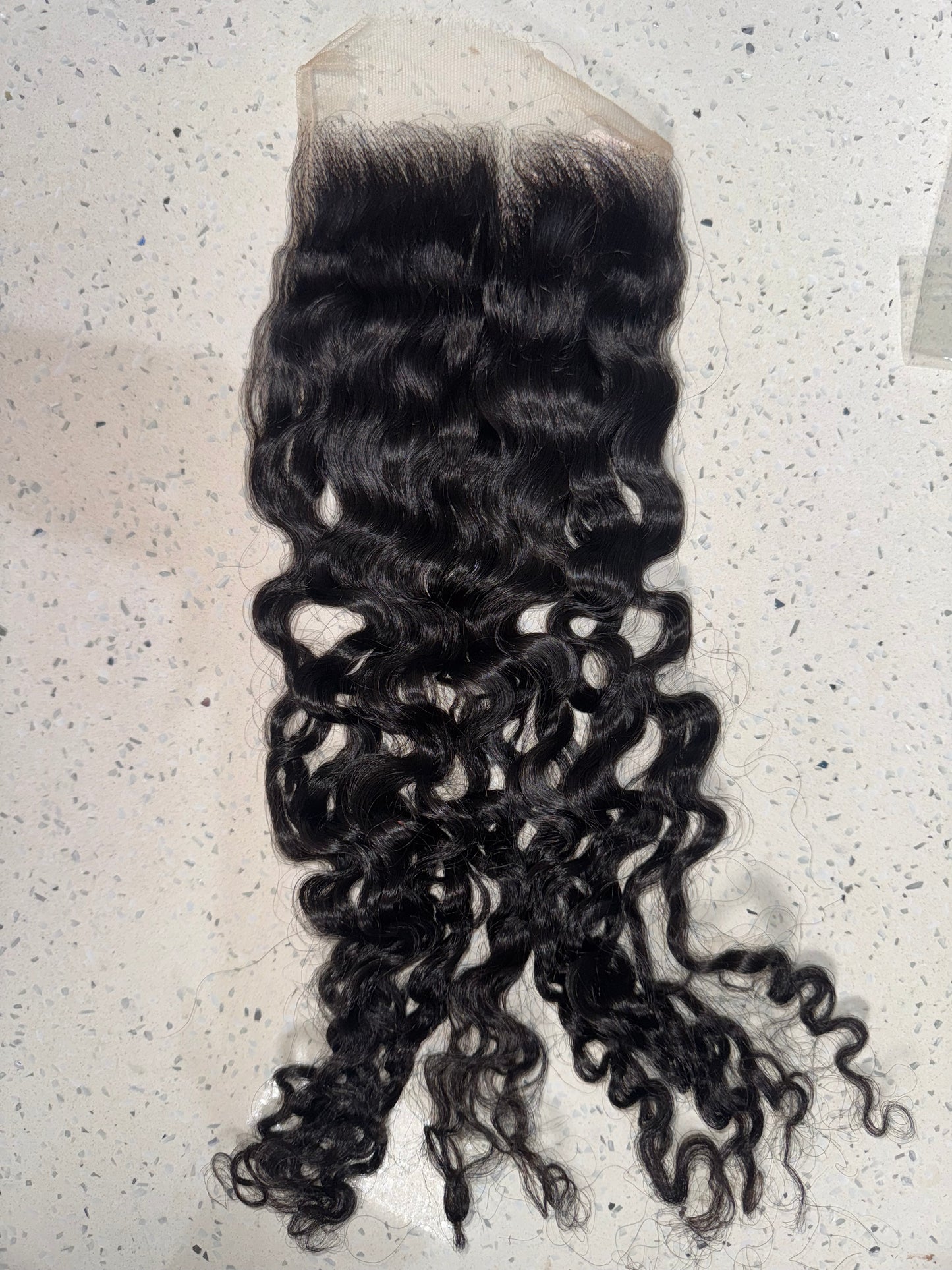 Raw Vietnamese Burmese Curly 5*5 Hd lace Closure.